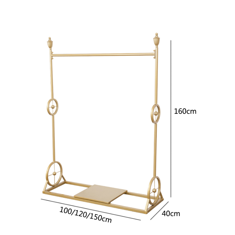 TMJ PP-565 Multifunktions-höhenverstellbarer goldener Kleiderständer
