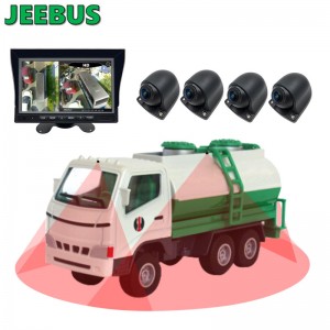 Abendessen HD 3D Auto 360 Grad Surround Bird View Monitoring System 4 * 180 Grad Kamera für LKW-Fahrsicherheitshilfe