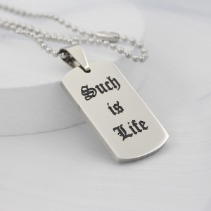 Benutzerdefinierte ID-Tag Personalisierte Hundemarke mit Text oder Bild Military Tag Inspirational Necklace Mens Womens Jewellry