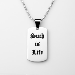 Benutzerdefinierte ID-Tag Personalisierte Hundemarke mit Text oder Bild Military Tag Inspirational Necklace Mens Womens Jewellry
