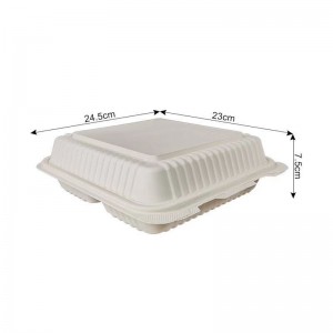 Eco compostable Muschel nehmen Lebensmittelbehälter Einweg biologisch abbaubare Zuckerrohr Bagasse Lunchbox für Kinder