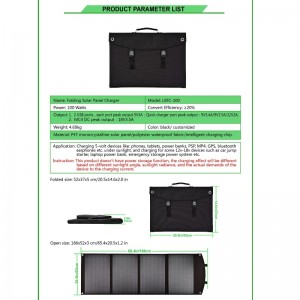100W Solar Klappsack