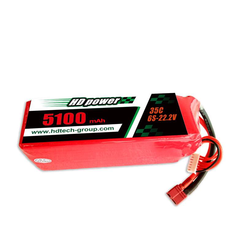 HDPOWER 5100mAh 35C 6S 22.2V Lipoatterie