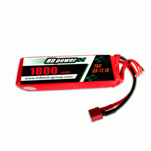 HD POWER 1800mAh 75C 3S 11.1V Lipoatterie