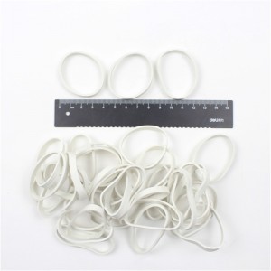 Anpassbarer Durchmesser 38 mm weiß verbreitertes Gummiband mit hoher Elastizität und Alterungsbeständigkeit für den Direktvertrieb von Bürokultur- und Bildungsfabriken