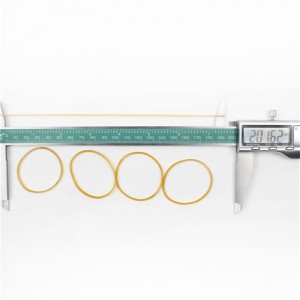 Hochelastische Anti-Aging-gelbe transparente Gummiband Fabrik Großhandel anpassbare Gummiring