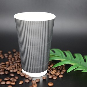 Ripple Wall Paper Cup Doppelwand Papier Kaffeetassen Großhandel
