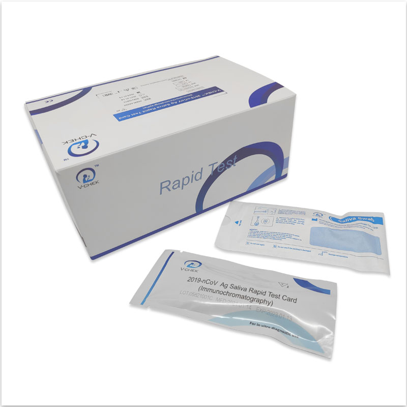 Die V-CHEKnichtpersonenbezogene Daten;2019-nCoV Ag Rapid Test Kit (Immunochromatographie)