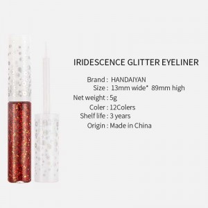 Bunte helle Flash-Flüssigkosmetik lange dauerhafter Glitter Eyeliner