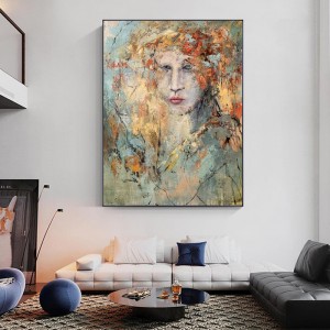 3D Artwork Frame Bild Home Abstrakte Kunst Zeichnung Dekor Handmalerei Wandkunst Figur Öl Leinwand