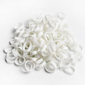 Fabrik Kundenspezifische Großhandel weiße Hohe Elastizität Anti-Aging-Datenkabel-Umreifungsring