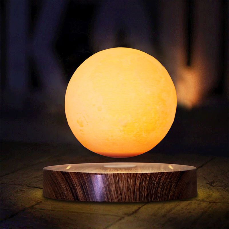 Kreatives Geschenk Home Office Dekorationen Wohnzimmer Beleuchtung Berührungsschalter Magnetische Floating Tischlampe 3D Levitieren Mondlicht