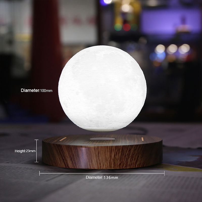 Kreatives Geschenk Home Office Dekorationen Wohnzimmer Beleuchtung Berührungsschalter Magnetische Floating Tischlampe 3D Levitieren Mondlicht