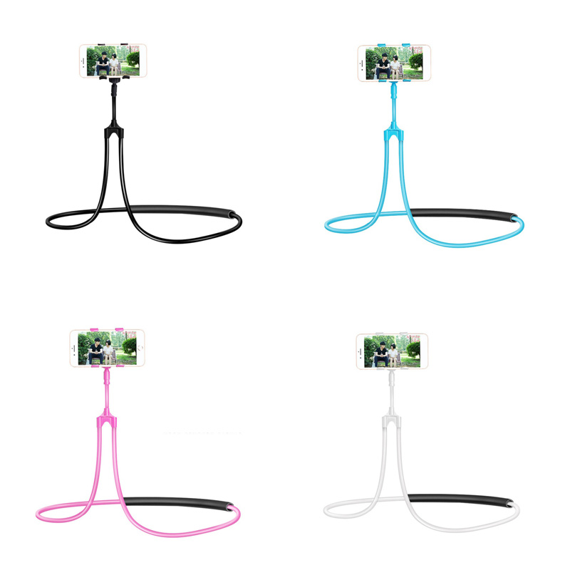 Flexibler Handyhalter Hängender Hals Lazy Halskettenhalter Bett 360 Grad Telefoninhalter Stand für iPhone Xiaomi Huawei