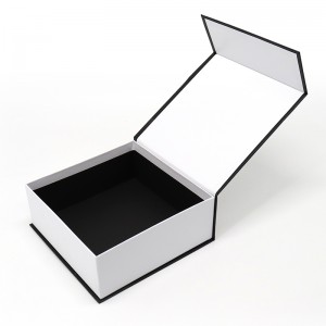 Luxus Weißer Magnetklappe Papierkasten Flip Top Geschenkboxen Kleid Kleid Handtaschen Weiße Mailer Box