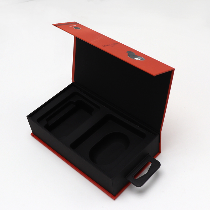 Kartonbox Hersteller Druck Goldfolienklappe Kopfhörer Verpackungsbox für Unterhaltungselektronik Verpackung