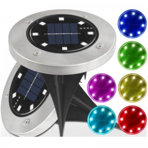 Wasserdicht 8 LED IP65 Solarbetriebener Untergrundparklampe Outdoor Lawn Pathway Garden LED Solar Ground Lights mit Induktion