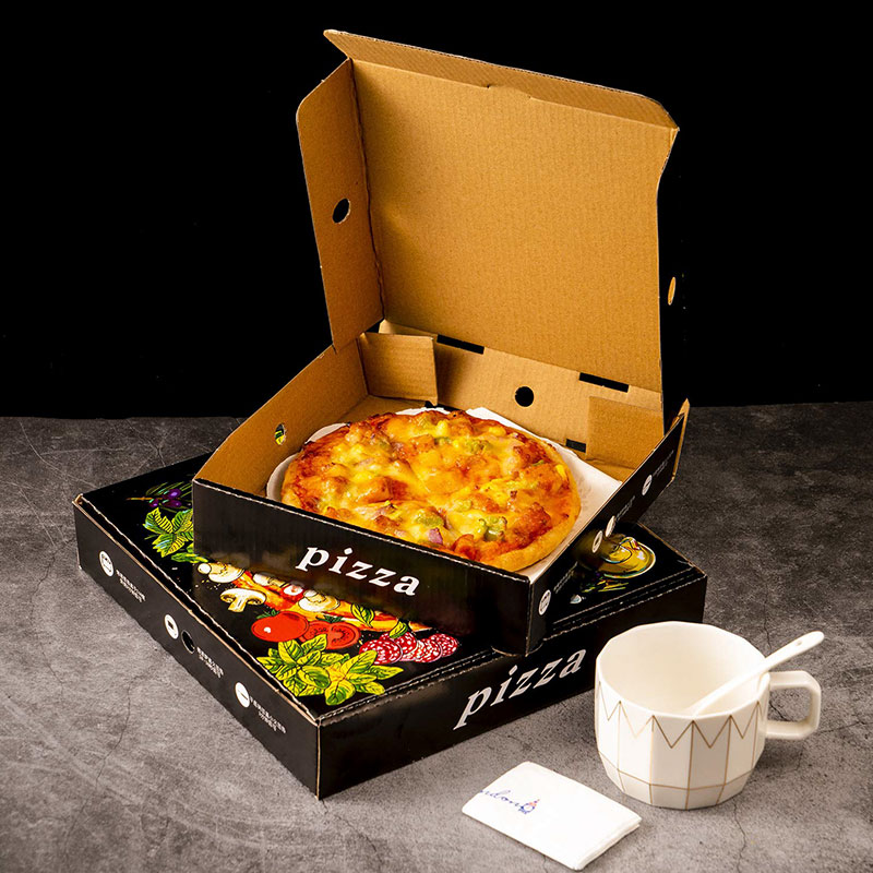 Günstige benutzerdefinierte Logo-Druck-Design-Papier-Pizza-Box