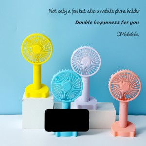 Großhandel Kundenspezifische 2021 Multi-Color Faltbare Outdoor Mobile Kühlung Handheld USB Air Cooler Wiederaufladbarer Mini-Fan