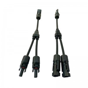 Solar-Photovoltaik-Anschluss Y Type 2-Zweig eins bis zwei, wasserdichter männlicher und weiblicher Sonnenkabel-Kabelverbinder