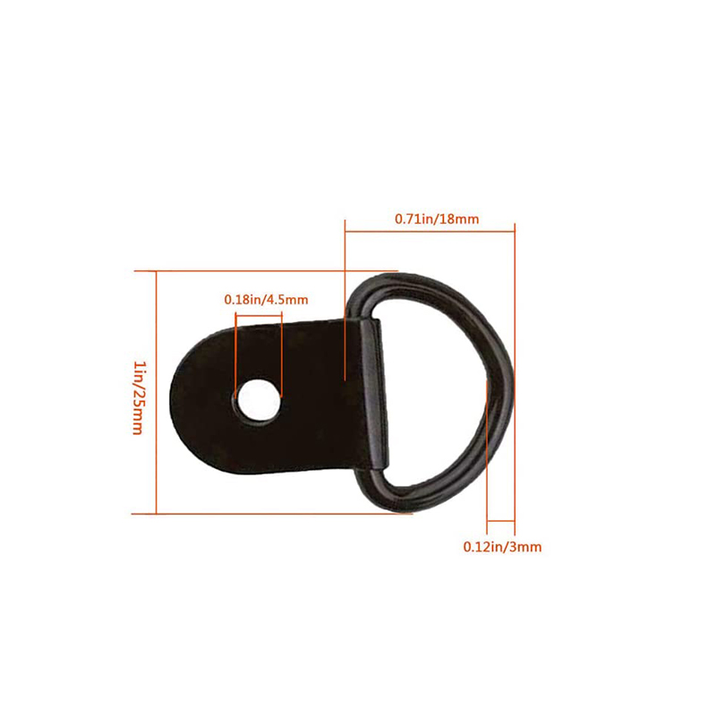 D-Ring-Krawatte-Downs, D-Rings Anker-Ringring für Lasten auf Anhänger LKWs RV-Camper Vans ATV-SUV-Boote Motorräder usw. Fahrzeuge Schwerlastbinderring mit Montagehalterung