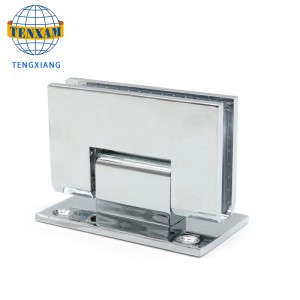 Hochwertige Präzisionsguss dicke Zinklegierung 304 abgeschrägte Badezimmer 90-Grad-Glas-Klapptürclip