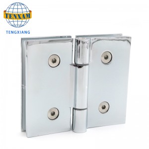 China Hersteller Hochwertiges Glas zu Glas 180 Grad Zinklegierung Duschtürscharnier