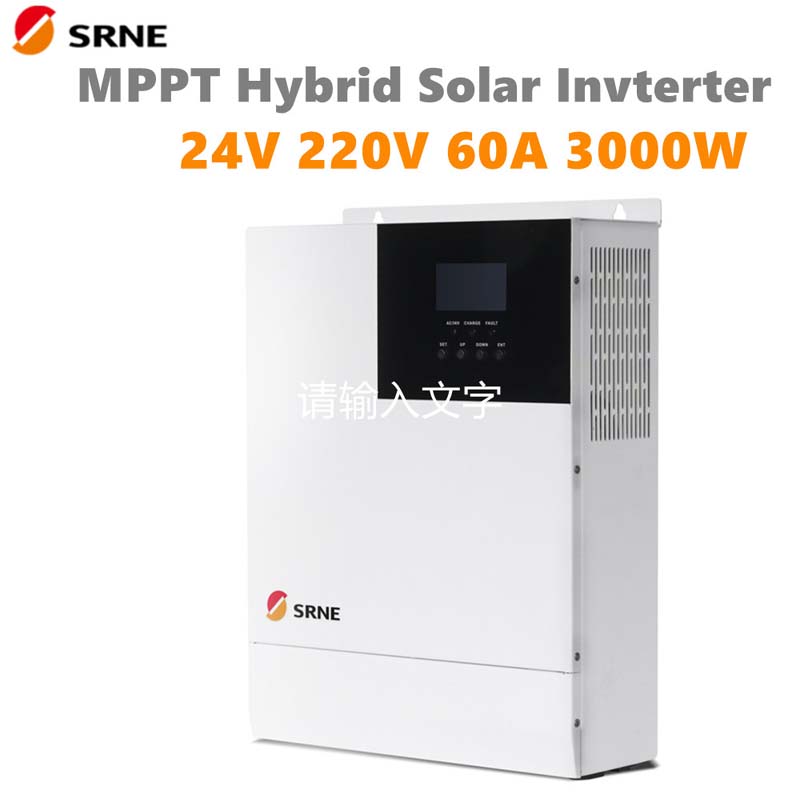 SRNE 3000W All-in-One MPPT Hybrid Solarladung Inverter 24V 220VAC Pure Sinus Wave 60A MAX PV 100V Off-Grid Inverter