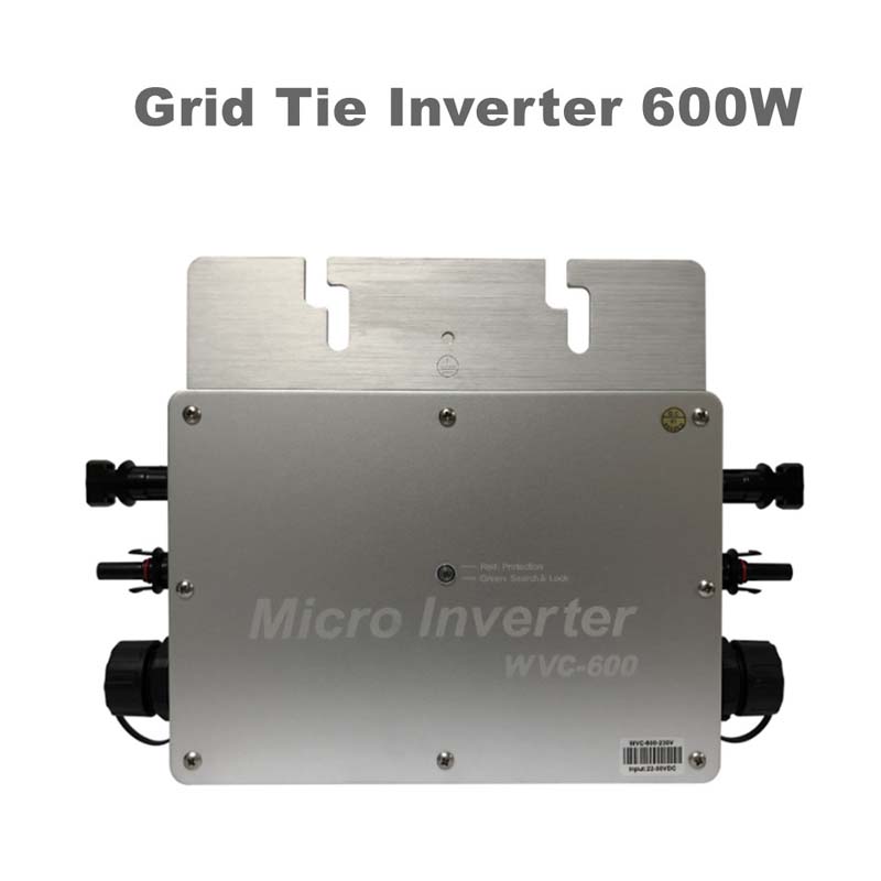 600W Pure Sinus Wave Grid Tie Wechselrichter Wasserdicht IP65 Micro Inverter 22-50VDC 190-260VAC für Solarsystem MPPT