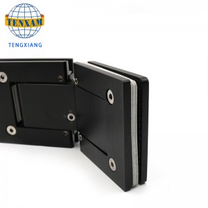 Heißer Verkauf 135 Grad 304 ss matte schwarze Duschglas-Türen Scharniere