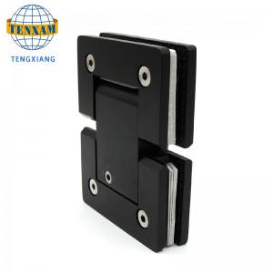 Badezimmer Schwarze Glastürscharniereinstellung Duschtür Pivot-Scharnierrahmen-Scharnier