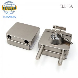 China Lieferant Großhandel rahmenlose Glastür Hardware gehärtetes Gleitglas-Türschloss