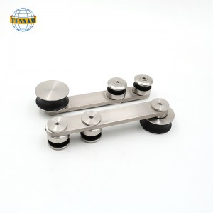 Glastürgleitsystem Schiebetür Hängende Edelstahl-Schieberäder