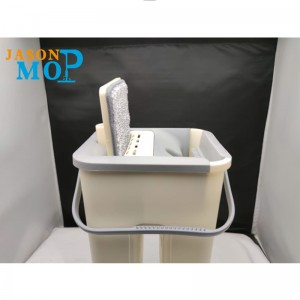 JASON NEW Superfine Faser Edelstahl Stange Self-Extrusion Flachmop mit magischen kleinen Eimer Größe