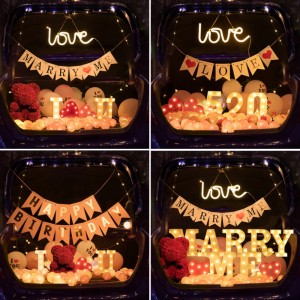 Benutzerdefinierte Alphabet Arabische Zahl Marquee Lights 3D LED Brief Zeichen Nachtlicht Outdoor Für Bar Hotel Hochzeitsfest Dekoration