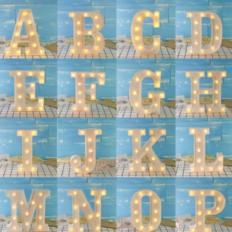 Benutzerdefinierte Alphabet Arabische Zahl Marquee Lights 3D LED Brief Zeichen Nachtlicht Outdoor Für Bar Hotel Hochzeitsfest Dekoration