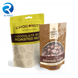 Kundenspezifischer Kunststoff-Reißverschluss-Lebensmittel-Verpackungs-Tasche, Lebensmittelverpackungsbeutel mit wiederverschließbarem Reißverschluss