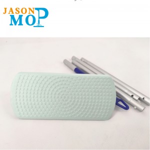 Klarer klassischer Vliesstoff-flacher Mopp mit Teleskopstahlstab 360-Mopp-Reinigungswerkzeuge