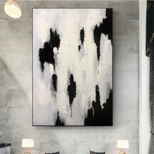 Handgemachte zeitgenössische Kunstwand, die abstrakte Ölgemälde auf Leinwand für Heimbüro-Dekoration