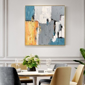 Neues Design Total handgemalte Goldfolie Wandkunst Abstrakte Leinwand Ölgemälde auf Leinwand Dehnbar