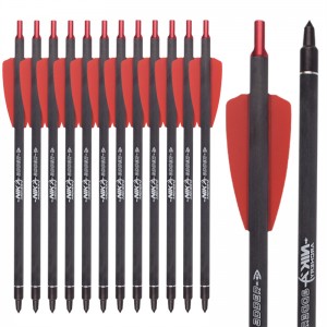 Nika Bogenschießen 113167-02A 7,5 Zoll ID6.2mm Crossbow Bolts Kohlefaser Aluminium Nock Cobra System Adder/R9/RX Bogenschießen Schießausrüstung