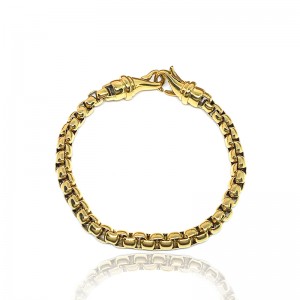 Europäische und amerikanische Mode Edelstahl vergoldet, großzügige Perlkette, Armband