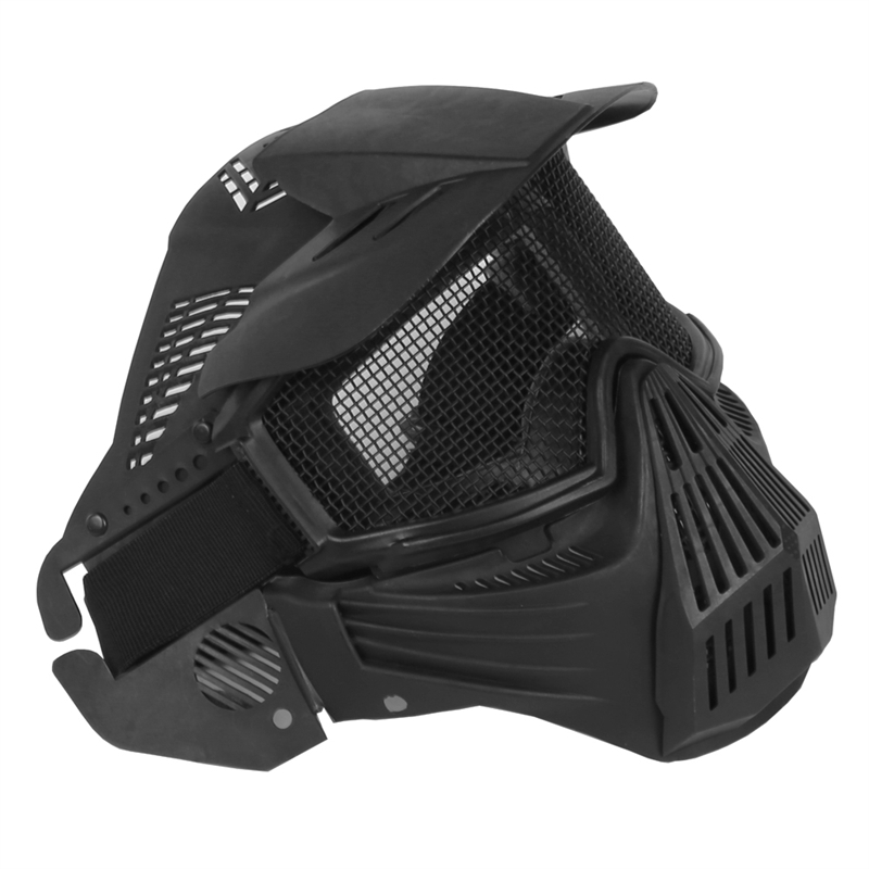 44MA07-BK Airsoft Maske Taktische Masken Vollwand mit Augenschutz für CS Survival Games Shooting
