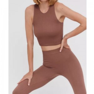 Sleeveless Elastic Strick Jersey Sportanzug