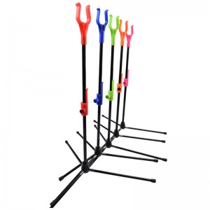 Nika Bogenschießen 46st01 250Gramm Tragbarer verstellbarer Bogenständer für Bogenschießen Recurve Bug Schießen