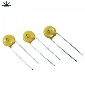 China Widerstand Lieferant ODM Gelb Silizium 10D121 Durchmesser 10mm Metalloxidvaristor für LED-Licht