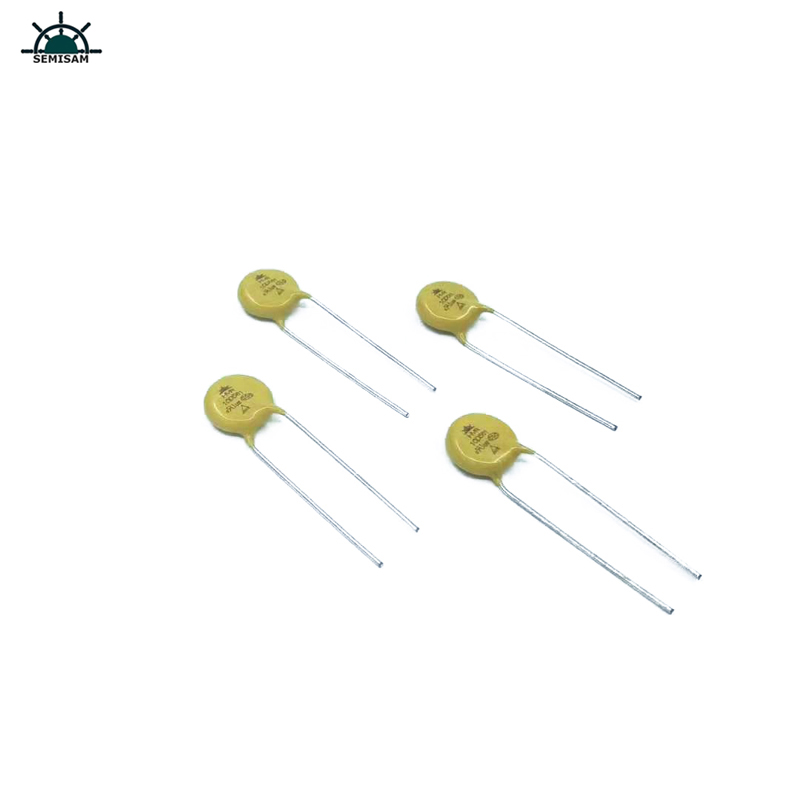 China ODM-Elektronikkomponenten, gelber MOV 10mm 10D561 560V Zinkoxid-Varistor (Movetaloxid-Varistor)