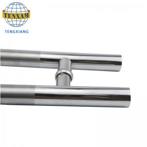 Kundengerechte moderne kreisförmige Röhre H Type Edelstahl Gleitzug Tür Badezimmer Zubehör Dusch Türglasgriff