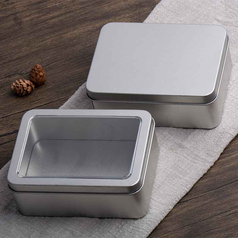 SOAP-Speicher-Metallboxfenster-Geschenk-Blechbox 125 * 90 * 48mm