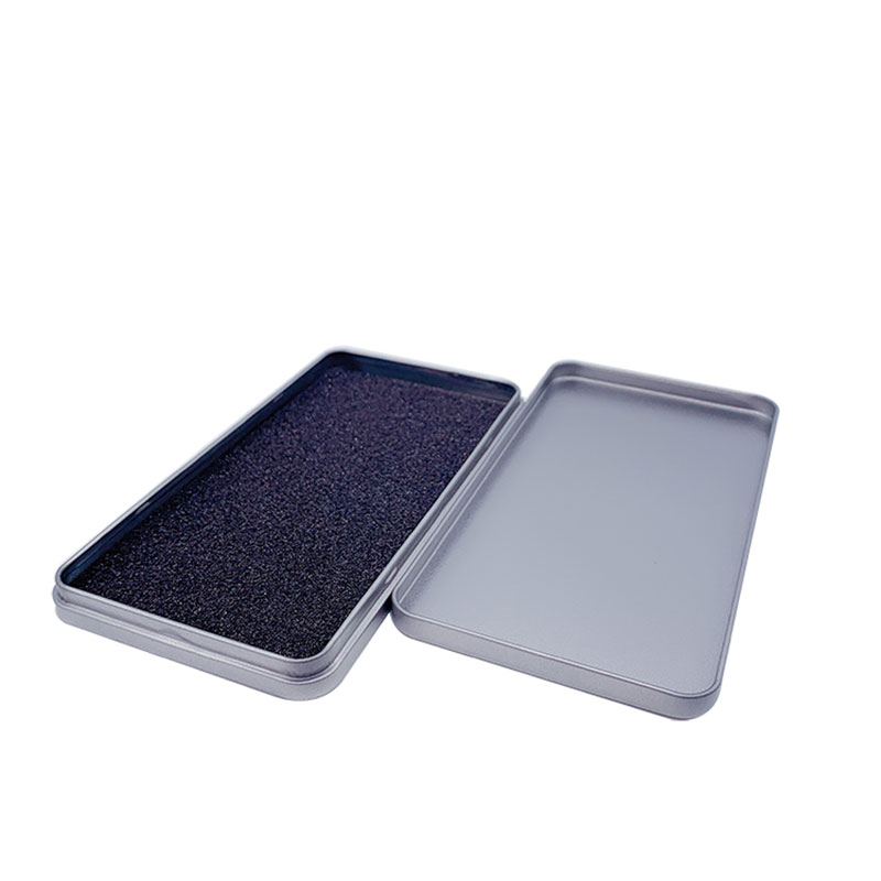 Handyhülle mit Deckel Square Metallkasten Geschenkverpackung Metallkiste 170 * 90 * 15mm